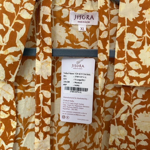 JISORA Motifs with Mustard Jaal on Cotton Shrug - Picture 7 of 12